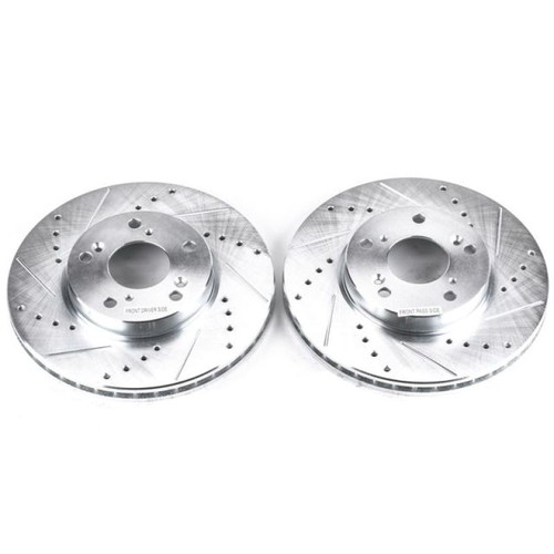 Power Stop 14-15 Acura ILX Front Evolution Drilled & Slotted Rotors - Pair Power Stop 14-15 Acura ILX Front Evolution Drilled & Slotted Rotors - Pair