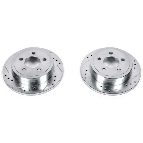 Power Stop 03-07 Jeep Liberty Rear Evolution Drilled & Slotted Rotors - Pair Power Stop 03-07 Jeep Liberty Rear Evolution Drilled & Slotted Rotors - Pair