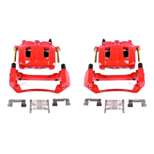 Power Stop 99-03 Ford F-150 Front Red Calipers w/Brackets - Pair