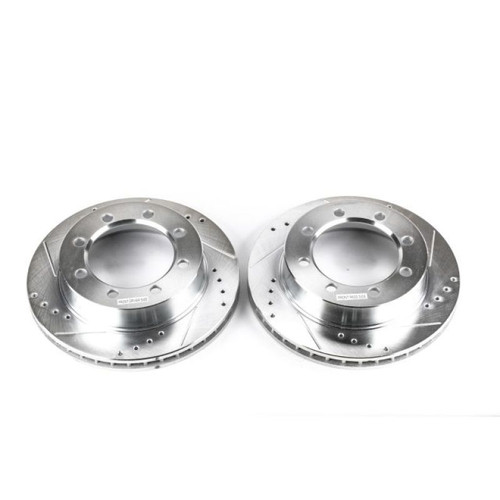 Power Stop 95-99 Ford F-250 Front Evolution Drilled & Slotted Rotors - Pair Power Stop 95-99 Ford F-250 Front Evolution Drilled & Slotted Rotors - Pair