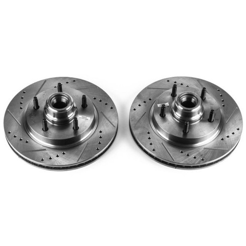 Power Stop 97-00 Ford F-150 Front Evolution Drilled & Slotted Rotors - Pair Power Stop 97-00 Ford F-150 Front Evolution Drilled & Slotted Rotors - Pair