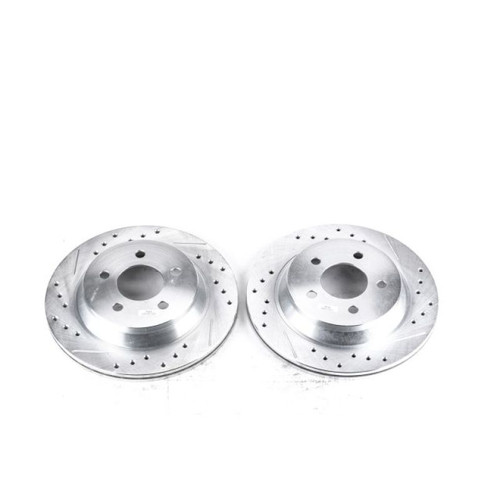 Power Stop 94-01 Ford Mustang Rear Evolution Drilled & Slotted Rotors - Pair Power Stop 94-01 Ford Mustang Rear Evolution Drilled & Slotted Rotors - Pair