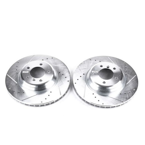 Power Stop 09-11 BMW 335d Front Evolution Drilled & Slotted Rotors - Pair Power Stop 09-11 BMW 335d Front Evolution Drilled & Slotted Rotors - Pair