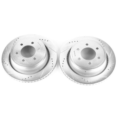 Power Stop 12-18 Ford F-150 Rear Evolution Drilled & Slotted Rotors - Pair Power Stop 12-18 Ford F-150 Rear Evolution Drilled & Slotted Rotors - Pair