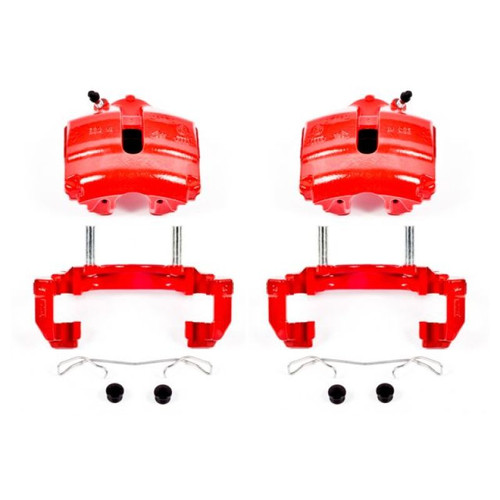 Power Stop 08-09 Audi TT Front Red Calipers w/Brackets - Pair
