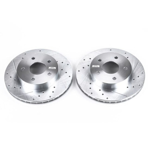 Power Stop 99-04 Jeep Grand Cherokee Front Evolution Drilled & Slotted Rotors - Pair Power Stop 99-04 Jeep Grand Cherokee Front Evolution Drilled & Slotted Rotors - Pair