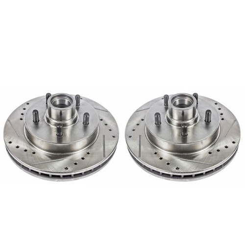 Power Stop 95-99 Chevrolet C1500 Front Evolution Drilled & Slotted Rotors - Pair Power Stop 95-99 Chevrolet C1500 Front Evolution Drilled & Slotted Rotors - Pair