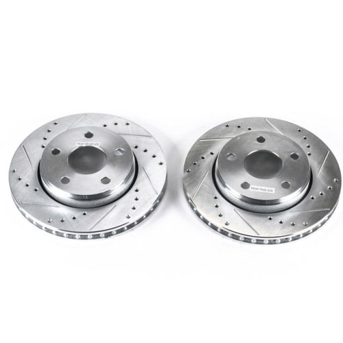 Power Stop 07-17 Jeep Wrangler Front Evolution Drilled & Slotted Rotors - Pair Power Stop 07-17 Jeep Wrangler Front Evolution Drilled & Slotted Rotors - Pair