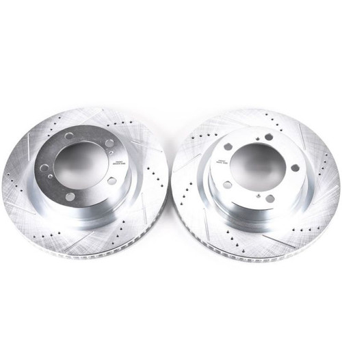 Power Stop 16-21 Toyota Land Cruiser Front Evolution Drilled & Slotted Rotors - Pair Power Stop 16-21 Toyota Land Cruiser Front Evolution Drilled & Slotted Rotors - Pair