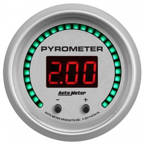 Autometer 52.4mm Silver Two Channel 0-2000 Degree Pyrometer (EGT) Ultra-Lite Elite Digital 6744-UL