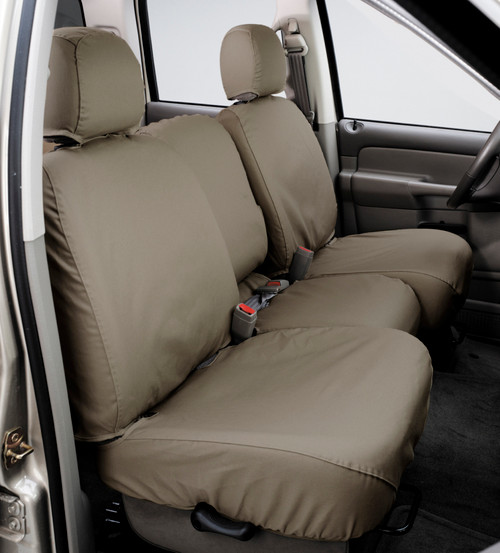 Covercraft 08-10 Ford F250/350 Polycotton SeatSaver Custom Front Row Seat Covers - Wet Sand