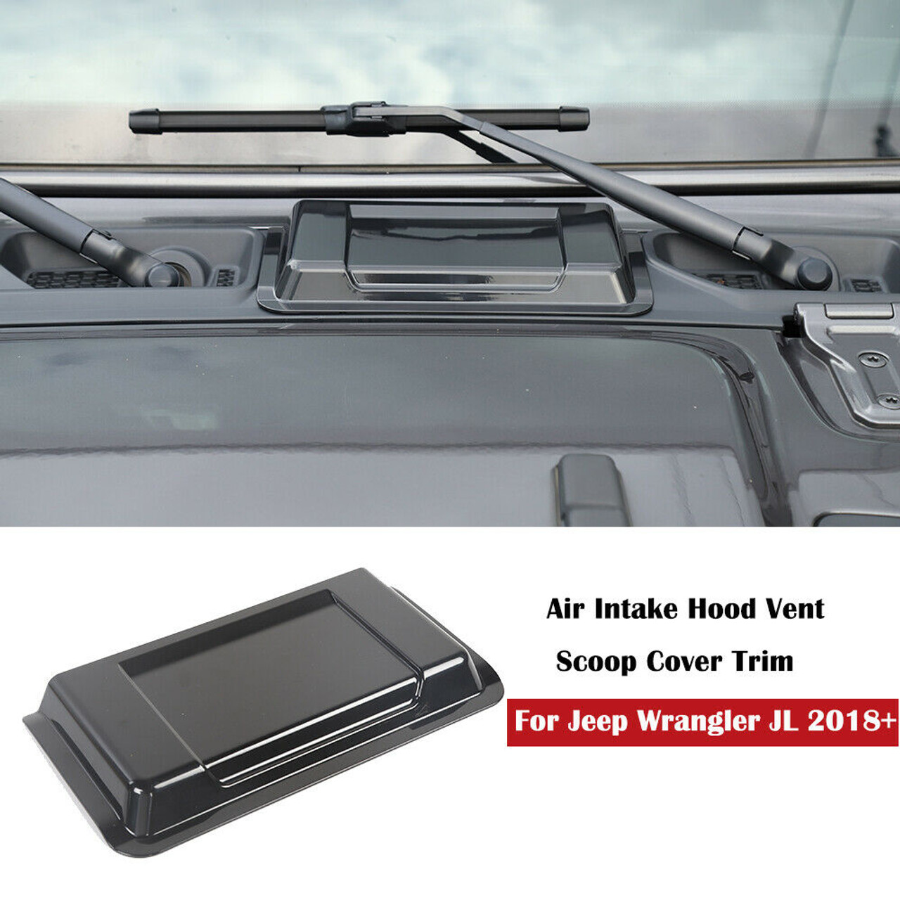 Air Intake Hood Vent Scoop Cover Trim for Jeep Wrangler JL (2018-2020) -  JPFEDERATION