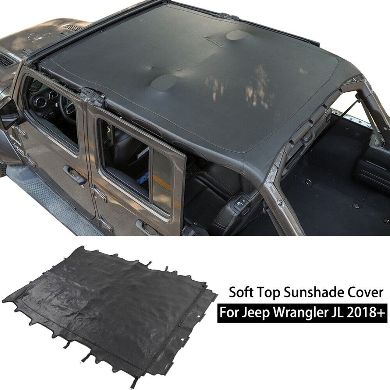 Brief Soft Top Cover Sunshade for Jeep Wrangler 2018+ JL 4Dr - JPFEDERATION