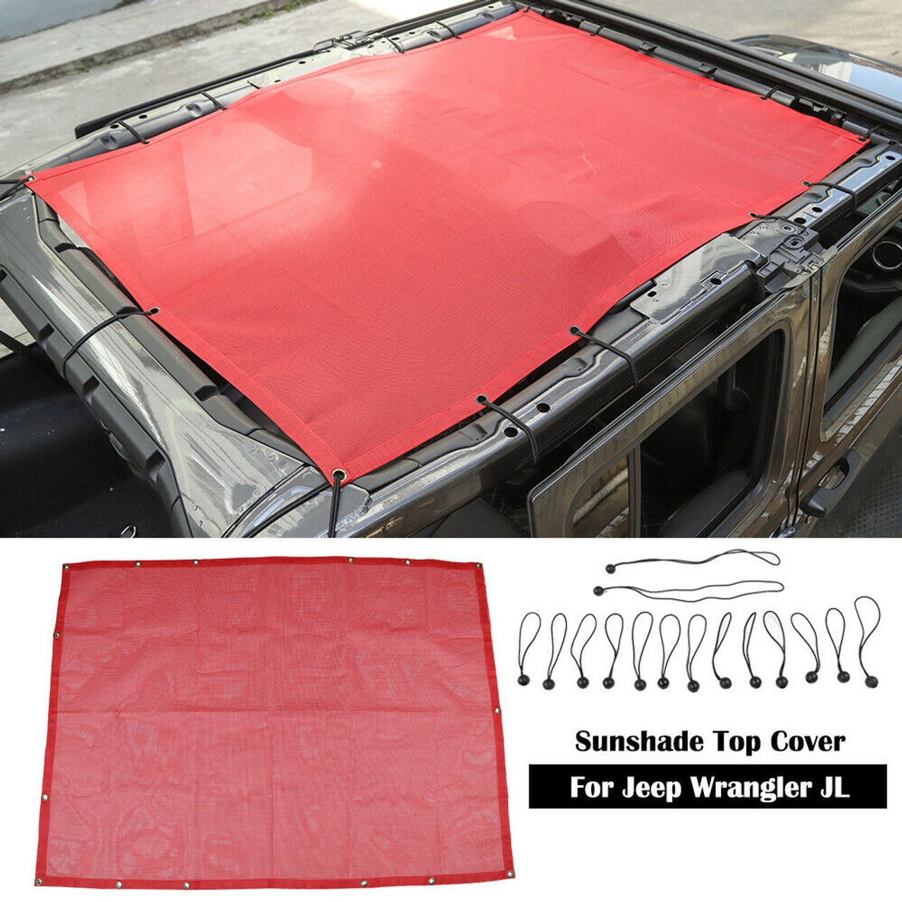 Sunshade Mesh Top Cover for Jeep Wrangler JL JLU (2018-2020) 4-Door -  JPFEDERATION