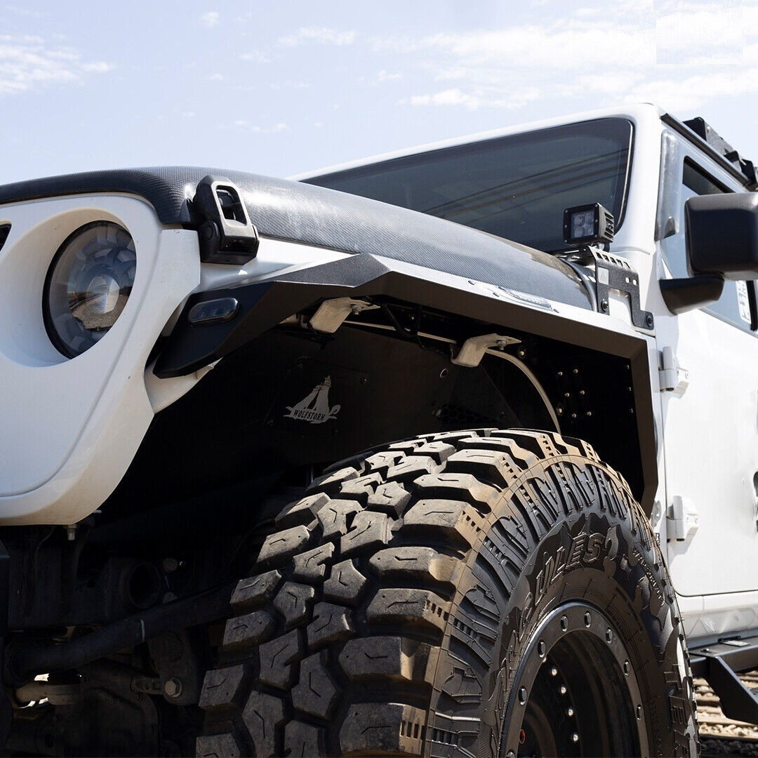 Front Fender Flares with LED Lights for 20182023 Jeep Wrangler JL JLU