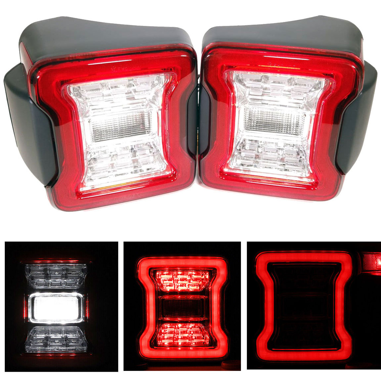 JL Style LED Tail Lights for Jeep Wrangler JK JKU 2007-2018