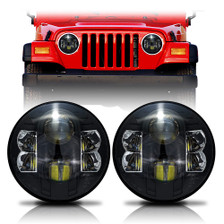 APOLLO Black Projector LED Headlights for Wrangler 1996-2018 APOLLO Black Projector LED Headlights for Wrangler 1996-2018