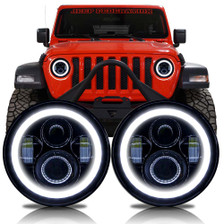 JL Halo LED headlights with wiring and brackets JL Halo LED headlights with wiring and brackets