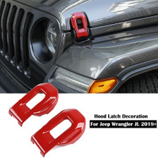 Engine Hood Lock Latch Buckle Cover Trim  for Jeep Wrangler JL (2018-2023) Engine Hood Lock Latch Buckle Cover Trim  for Jeep Wrangler JL (2018-2023)