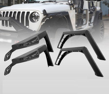 Front And Rear Fender Flares with LED Lights for Jeep Wrangler JL (2018-2022) Powder Coated Steel Front And Rear Fender Flares with LED Lights for Jeep Wrangler JL (2018-2022) Powder Coated Steel