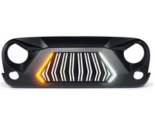 Black Guardian Grille LED Lights For 2007-2018 Jeep Wrangler JK JKU Black Guardian Grille LED Lights For 2007-2018 Jeep Wrangler JK JKU