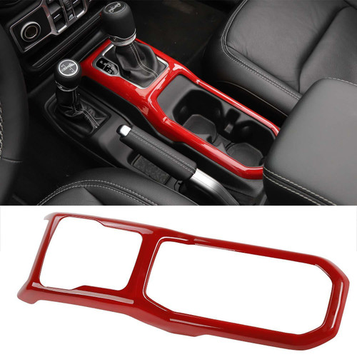 Gear Shift Panel Cover Frame Trim For Jeep Wrangler JL 2018-2023 Red -  JPFEDERATION