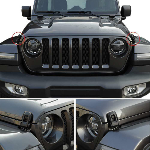 Hood Lock Bracket Latches for Jeep Wrangler JK JKU Sahara 2007-2017 -  JPFEDERATION