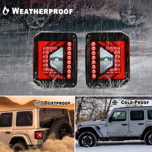 Optical LED Rear Brake Tail Lights for 20072018 Jeep Wrangler JK JKU