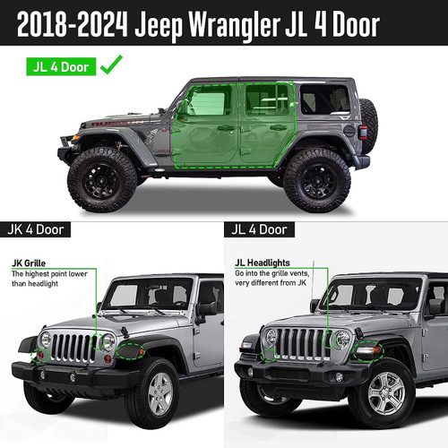Jeep Wrangler JL 2018-2024 4-door Diamond Luxury 5D Custom Fit Car