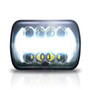 XPE Honeycomb LED Chrome  Projector Headlights w/DRL for XJ and YJ