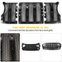 Honeycomb Grille Inserts for Jeep Wrangler JL 2018-2023 Black