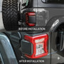 Rear Tail Light Lamp Panel Frame Trim for  Jeep Wrangler JL 2018-2023 Carbon Fiber