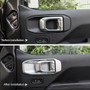  Interior Door Handle Bowl Cover Trim for Jeep Wrangler JL 2018+-2023 4-Door Silver