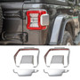  Tail light Frame Cover For Jeep Wrangler JL JLU 2018-2023 Silver