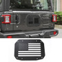 US Flag Aluminum Tailgate Exhaust Cover  for Jeep Wrangler JL 2018-2023 