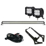 LED Light Bar Combo Kit with Brackets for Jeep Wrangler JL JLU Gladiator 2018-2023