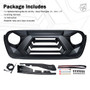 Matte Black Element Grille with LED DRL Turn Signal Lights For 2018-2023 Jeep Wrangler JL JT  JLU