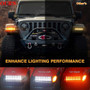 Black LED Turn Signal DRL Parking Fender Sequence Lights for Wrangler JL JLU Sahara 2018-2023