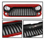 Red Angry Bird No Mesh Grille for Jeep  Wrangler JK JKU 2007-2017 