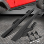 Black Steel Nerf Side Steps for 2018-2024 Jeep Wrangler JL 4 Door 