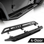 Running Boards Side Steps 2007-2018 Jeep Wrangler 4-Door Black Powdered