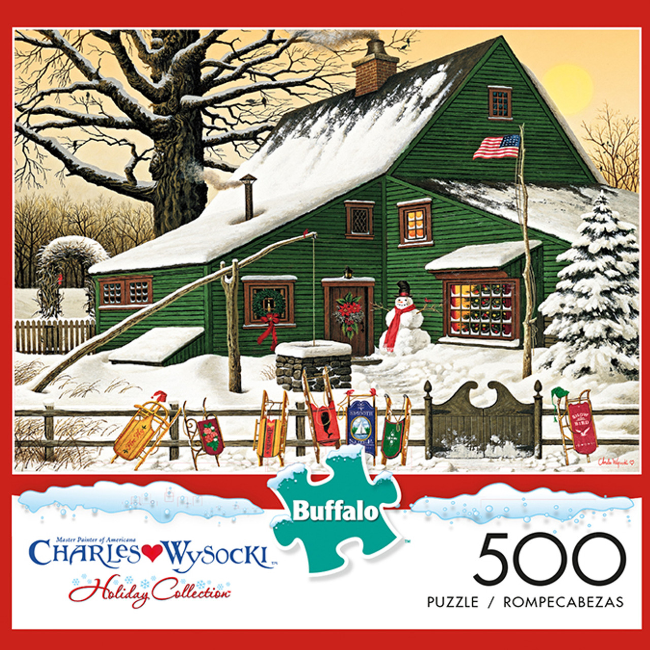 Puzzle Christmas Cottage - 2000 pièces -Bluebird-Puzzle-F-90516