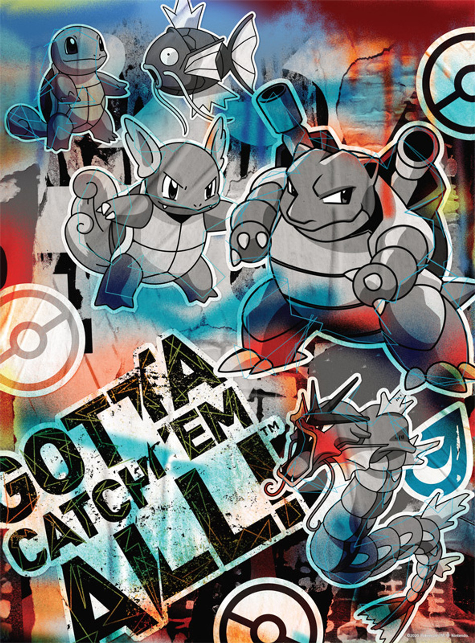 Jigsaw Puzzle Pokemon Squirtle Evolution Graffiti 1000 Piece Jigsaw Puzzle