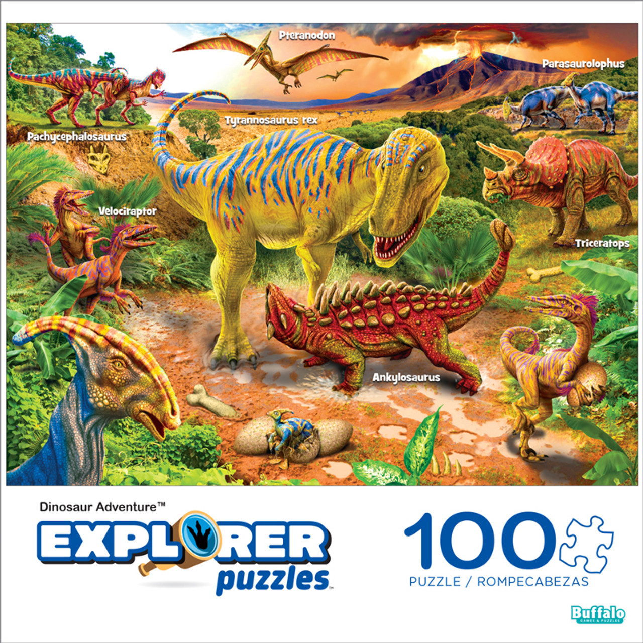 Explorer Dinosaur Adventure 100 Piece Jigsaw Puzzle