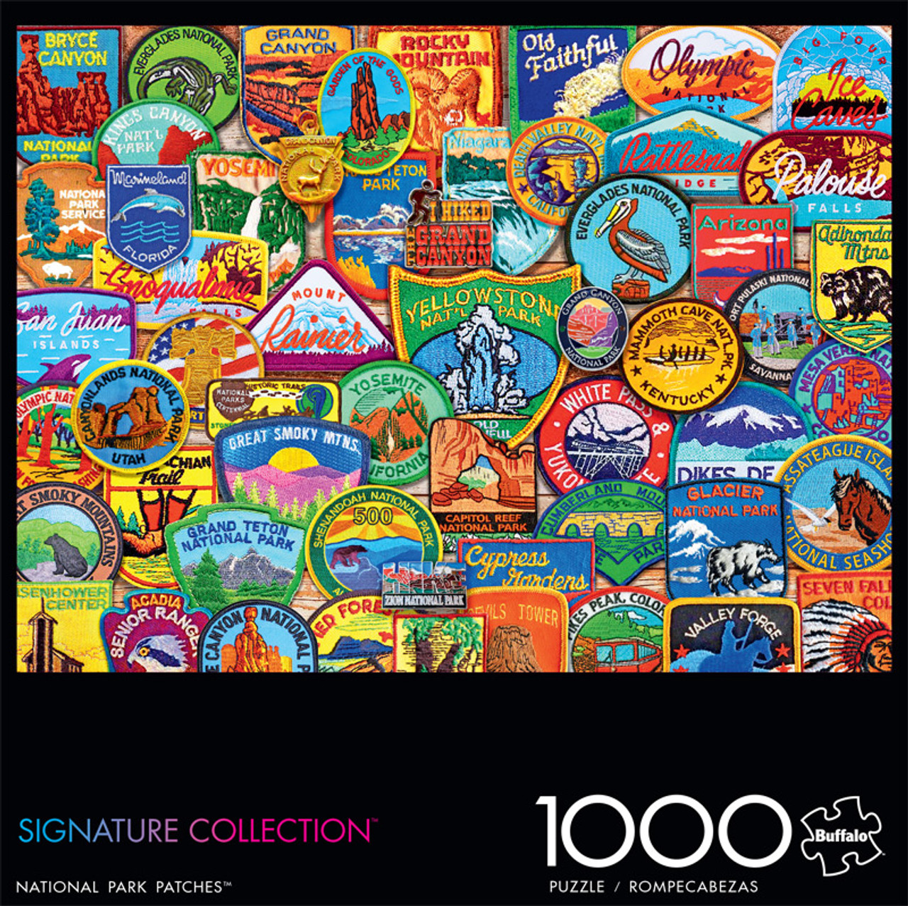 Signature Collection National Park Patches 1000 Piece Jigsaw Puzzle