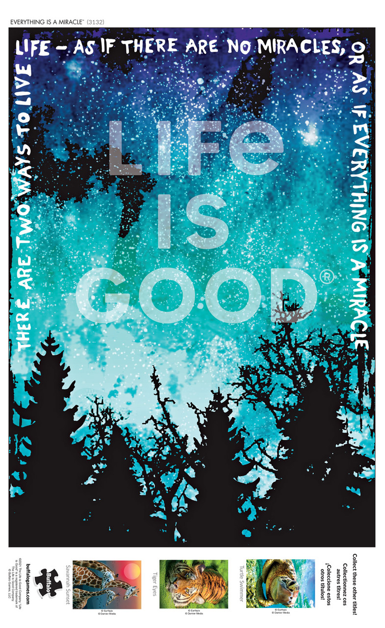 Life Is Good Everything Is A Miracle 500 Piece Jigsaw Puzzle