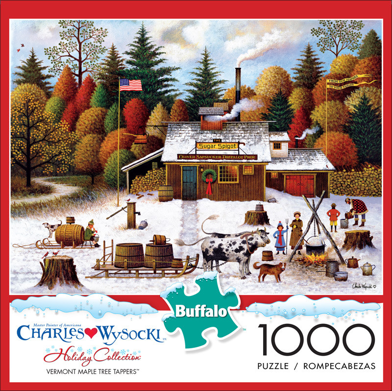 Charles Wysocki Vermont Maple Tree Tappers 1000 Piece Jigsaw Puzzle