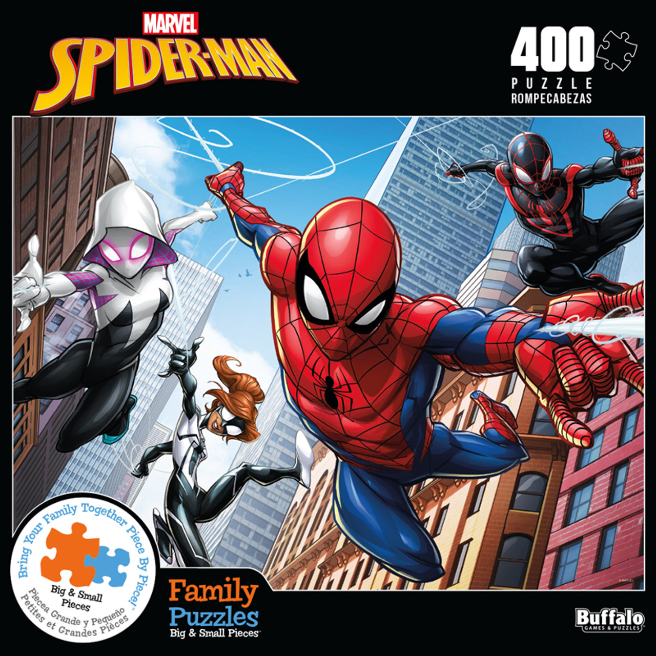 Marvel Spider-Man Web Spinning 400 Piece Family Jigsaw Puzzle