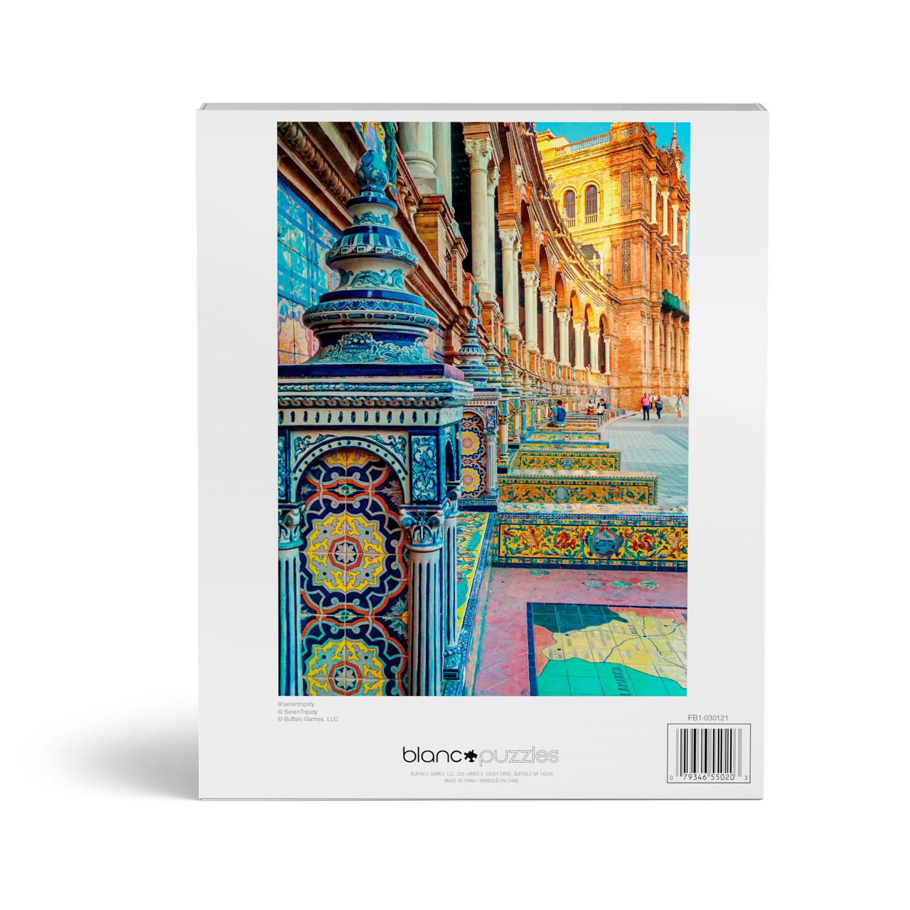 blanc Spanish Tiles 500 Piece Jigsaw Puzzle