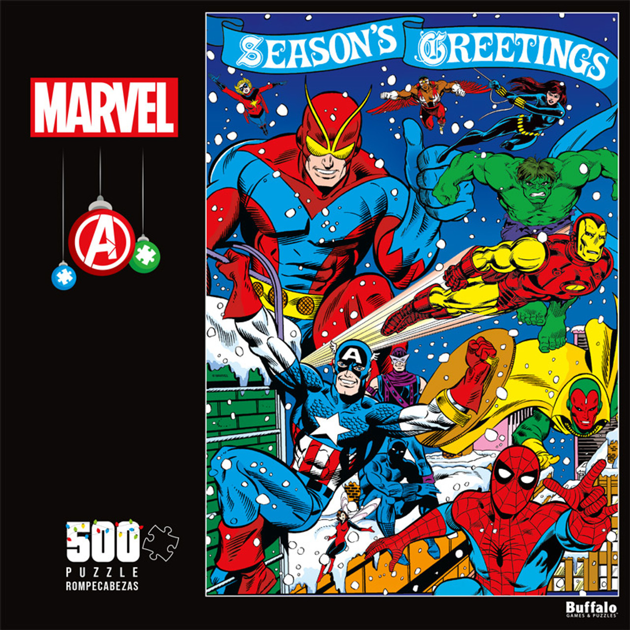 Marvel Season's Greetings From The Avengers 500 Piece Jigsaw Puzzle